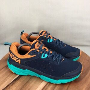 Hoka One One Challenger ATR 6 Mens Size 10 Navy Orange Teal Trail Running Shoes